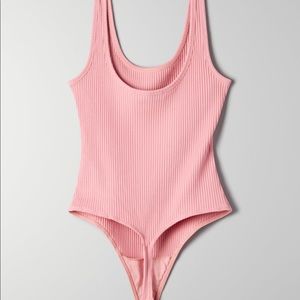 Aritzia Wilfred “Leila” Pink bodysuit. Size S.